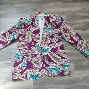 Silk tropical blazer
